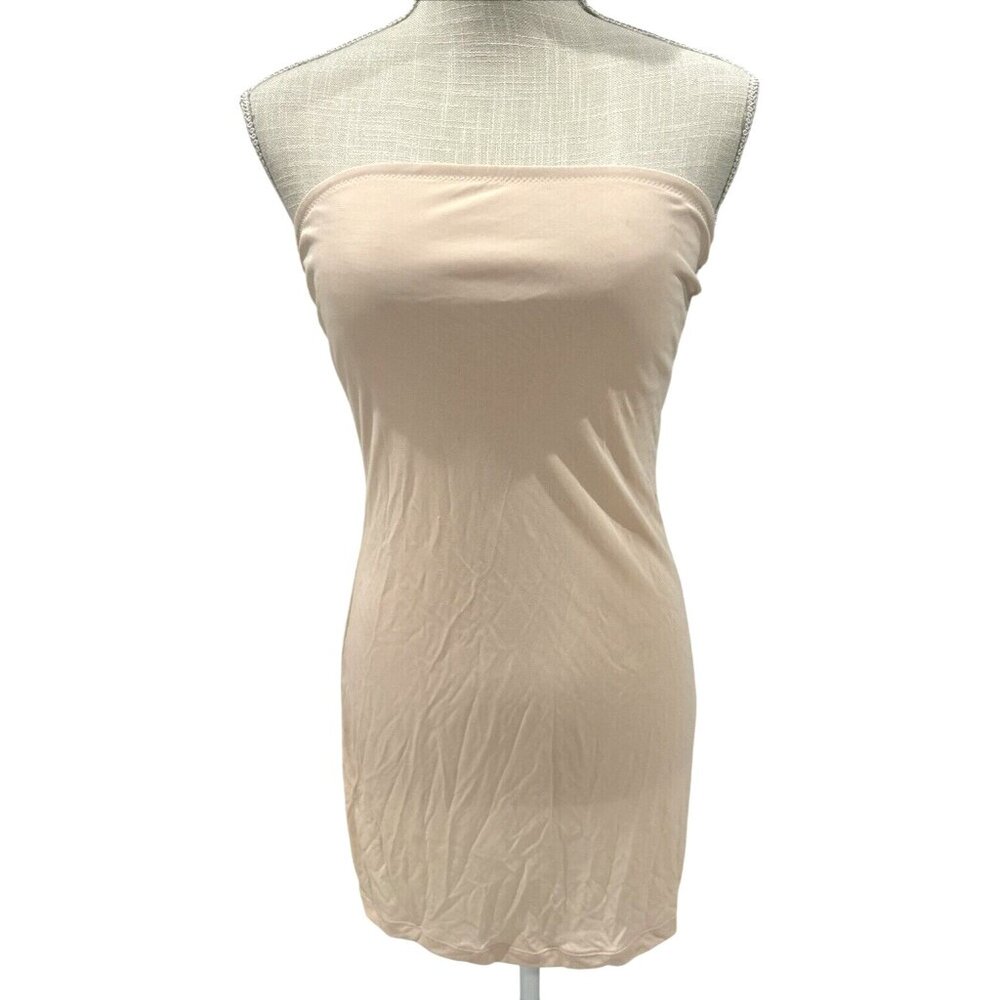 Cabernet Womens Beige Strapless Slip Dress Size M